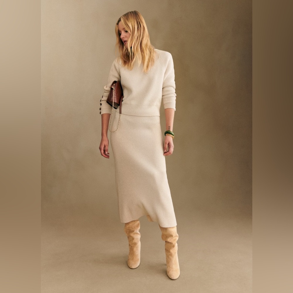 Sezane Naelle Skirt Natural - Size M
